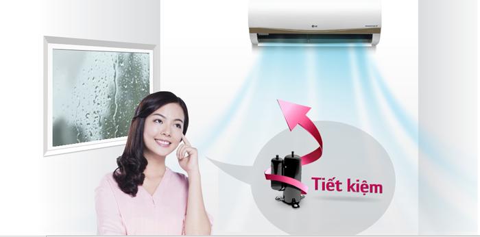 Máy lạnh diệt khuẩn, tiết kiệm 60% điện năng